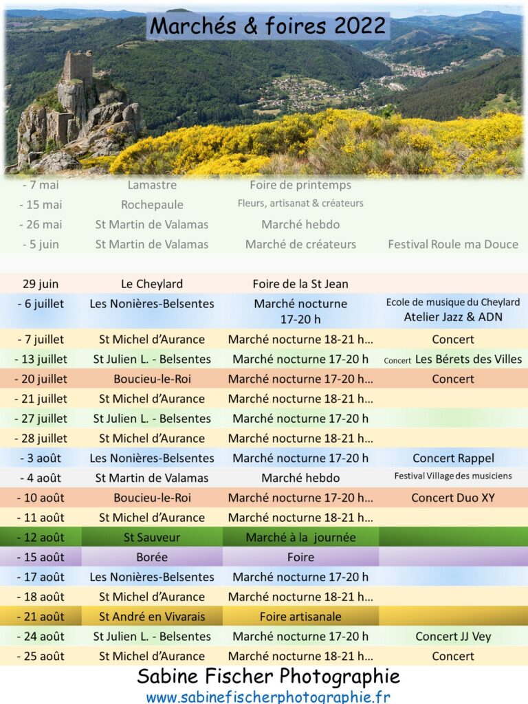 Dates marchés & foires