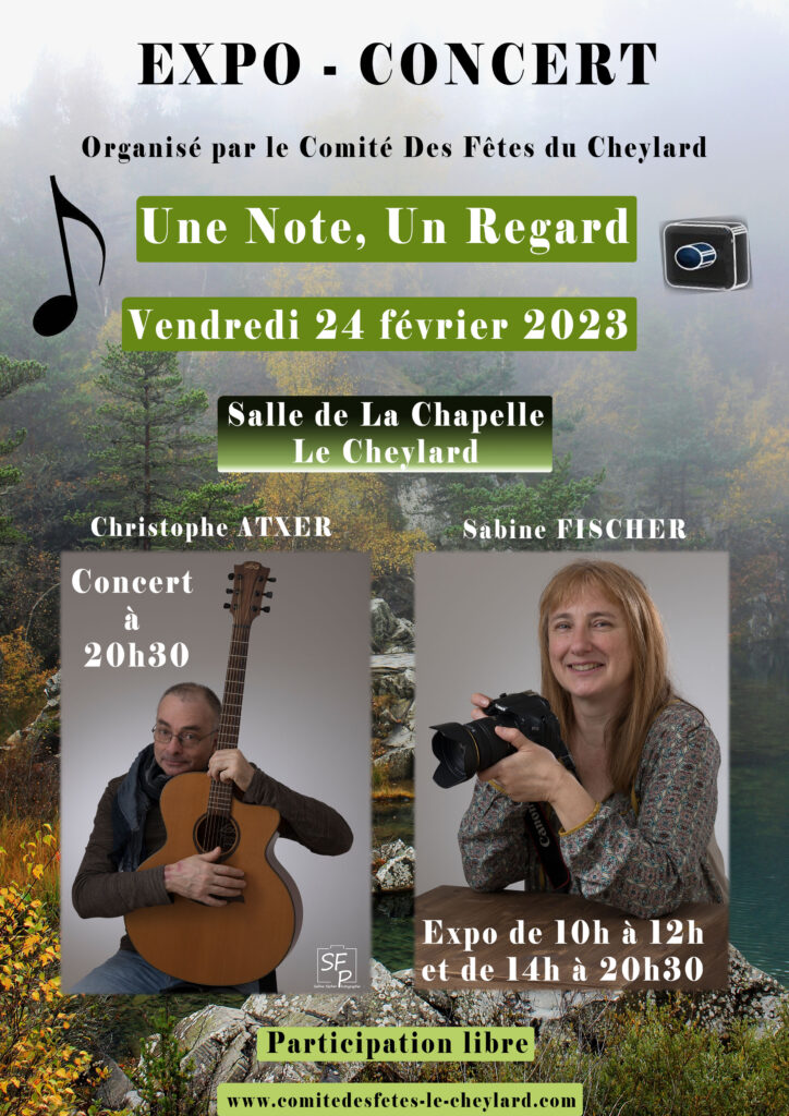 Affiche Expo-Concert salle de La Chapelle au Cheylard
