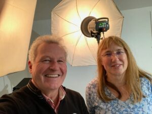 Première photo avec Claude Fougeirol pour la mise en place de mon studio photo