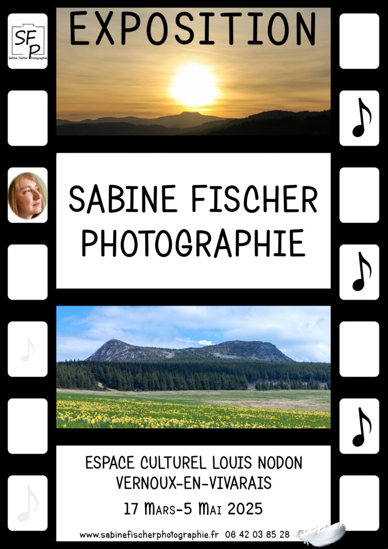 Exposition photos à l'Espace Louis Nodon à Vernoux-en-Vivarais du 17 mars 2025 au 5 mai 2025