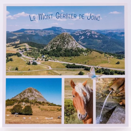 Carte postale carrée du Mont Gerbier de Jonc