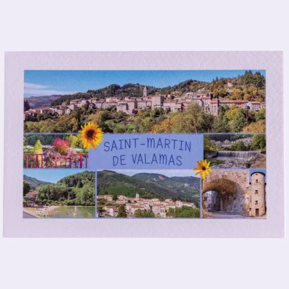 Carte rectangle texturée Saint Martin de Valamas