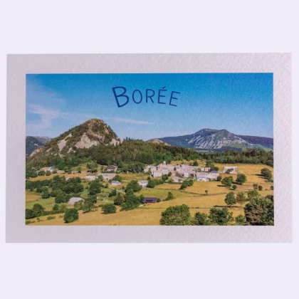Carte rectangle Texturée Borée : village et montagnes
