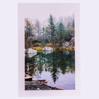 Carte rectangle texturée Lac Bleu