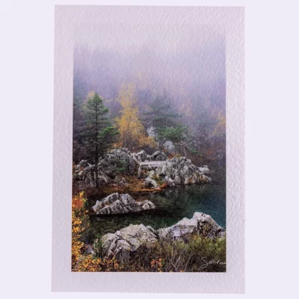 Carte rectangle texturée Lac Bleu modèle 2