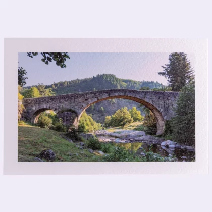 Carte rectangle texturée Pont de Garnier à Mariac