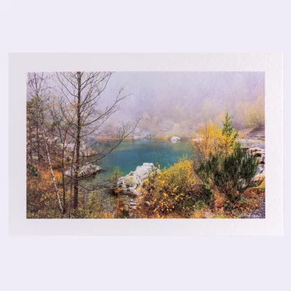 Carte rectangle texturée Lac Bleu modèle 3