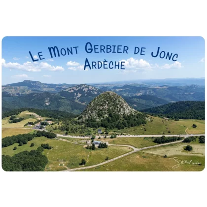 Magnet Mont Gerbier vue d'hélico