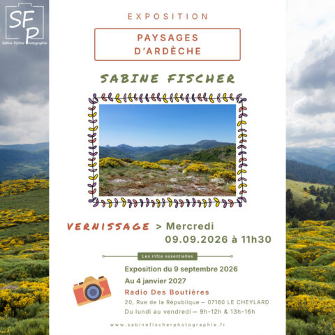 Affiche exposition photos à Radio Des Boutières